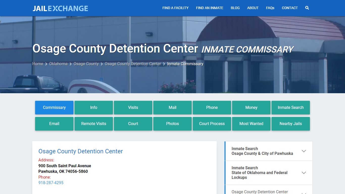 Osage County Detention Center Inmate Commissary - Jail Exchange